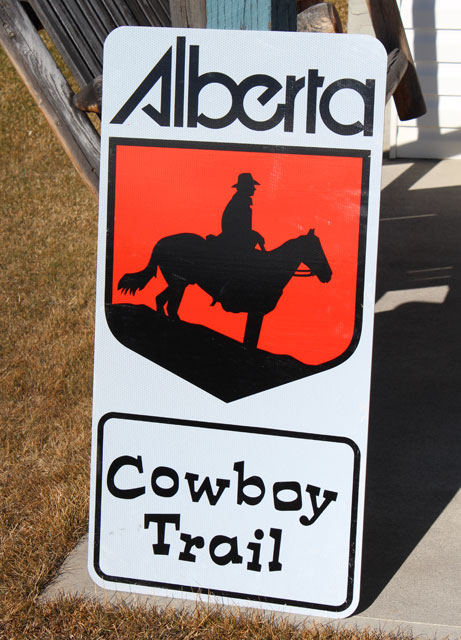 The Cowboy Trail Reflective Highway Sign