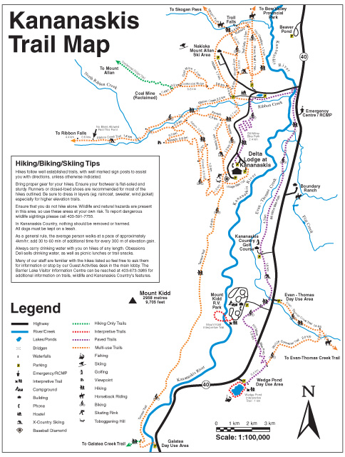 Kananaskis Country Trail Map