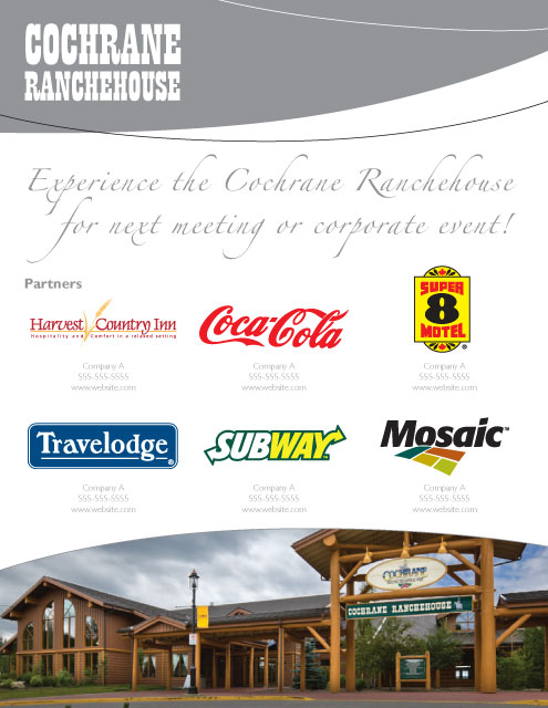 Town Cochrane Corporate Meetings and Events Promotional Package
