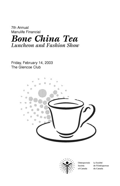 Bone China Tea Program and Menu