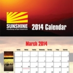 Sunshine Calendar 2014